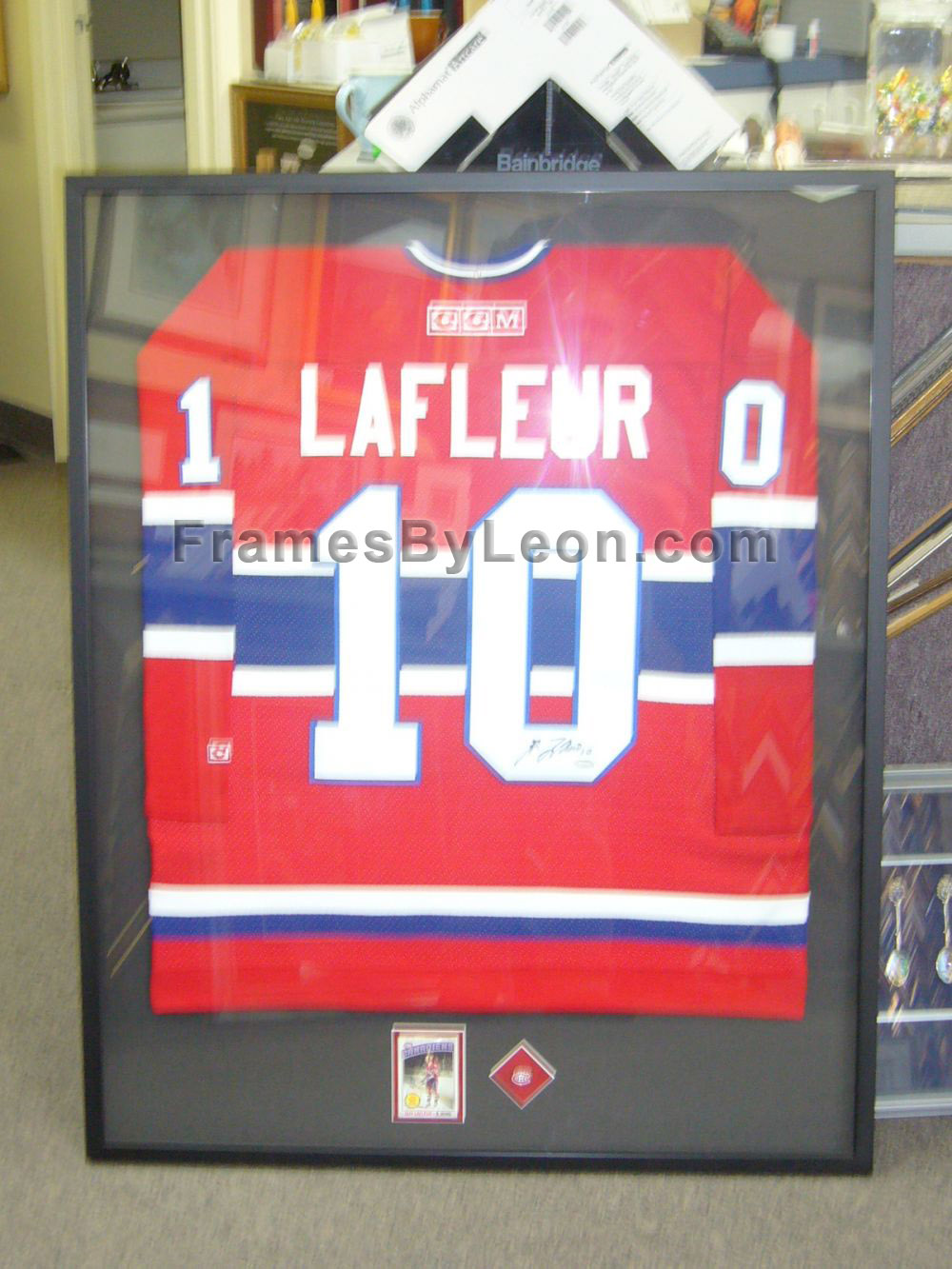 how to hang a hockey jersey in a shadow box